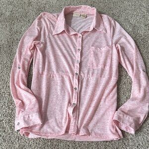 Daytrip Light Pink Speckled Shirt from The Buckle Size Small